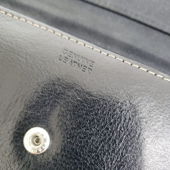 Women's Genuine Leather Black Wallet; Approx 8 x 4 - Picture 2 of 10